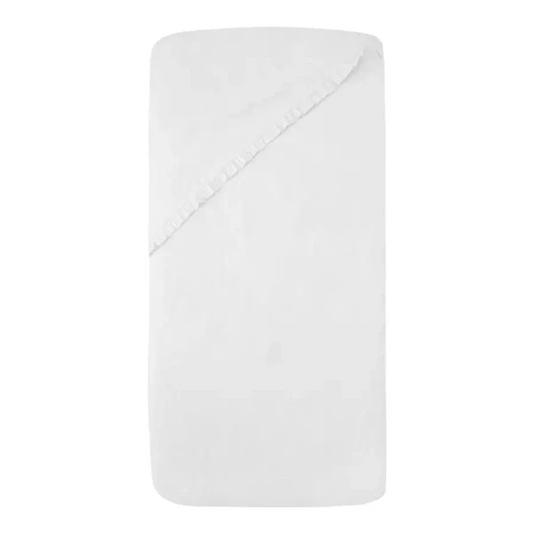 Witlof for Kids Prestieradlo s volánom Tuck-inn 60 x 120 cm White