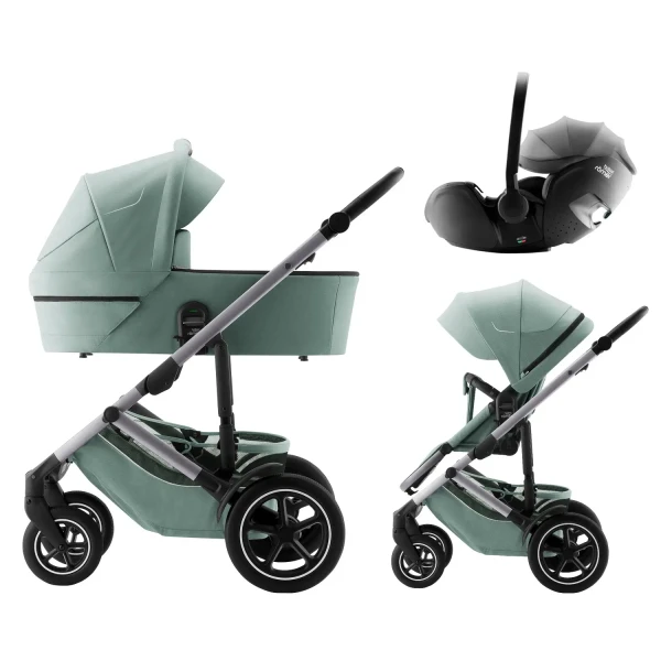 BRITAX Set kočík Smile 5Z + hlboká korba + autosedačka Baby-Safe PRO Style, Jade Green