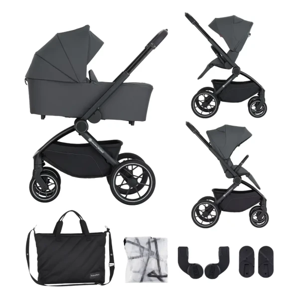 PETITE&MARS Kočík kombinovaný SCOUT 2v1 Anthracite Moon