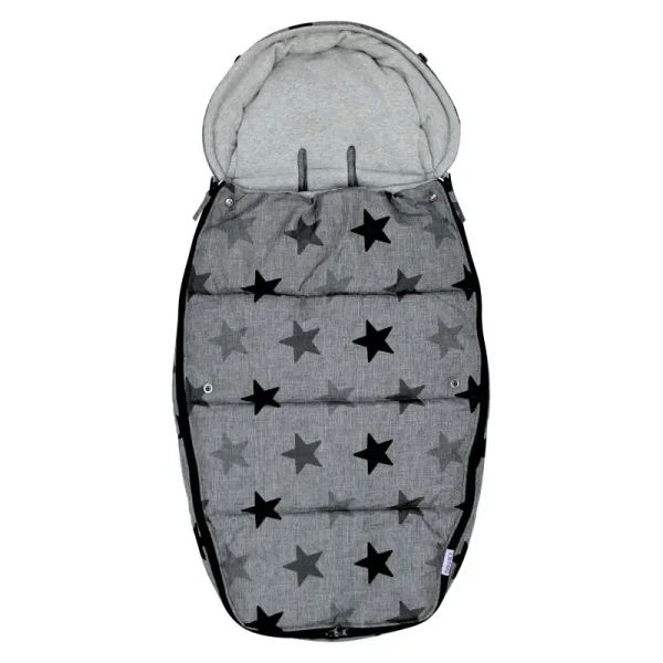 Dooky Footmuff vel. L GREY STARS DeLuxe
