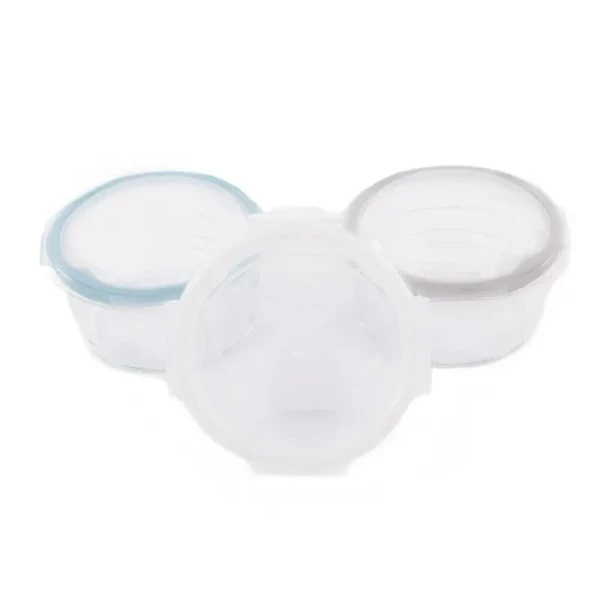 BO Jungle Skleněné misky s víčky B-Glass Bowls 280ml White/Grey/Blue