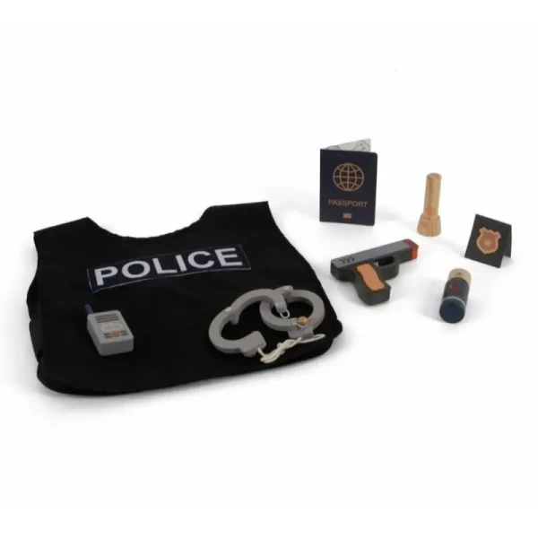 DANTOY Playful Wood drevený policajný set 8ks 36m+