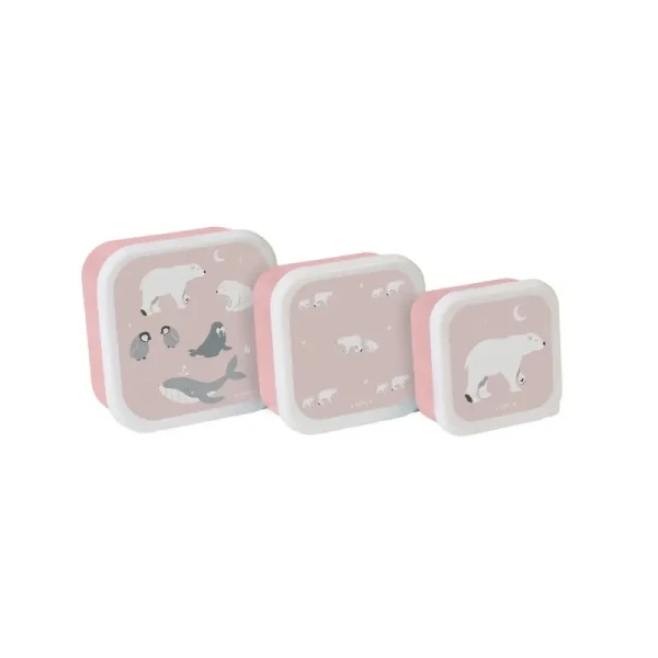 Saro Baby Sada desiatových misiek 3ks Polaris Pink