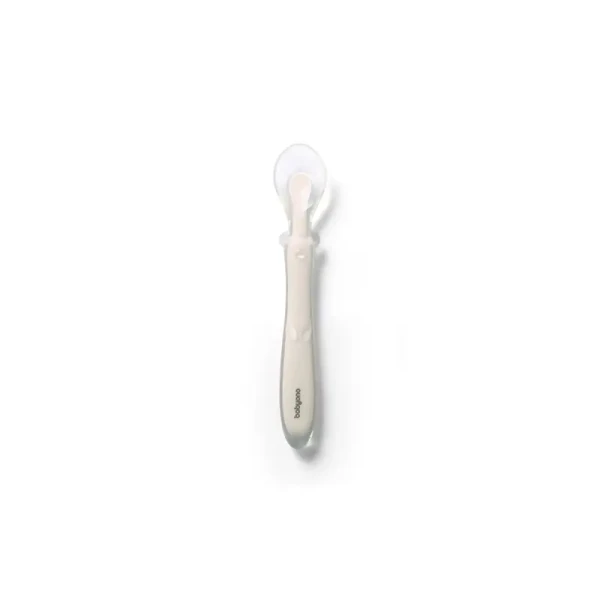 BABYONO Lyžička silikónová - beige 6m+