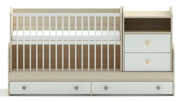 Kombi postýlka Faktum Colette White 70x120 ,bílá