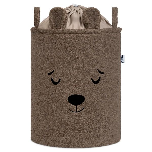 Sipo Kôš na hračky Premium Bouclé so šnúrkou / 43 l, Bear (Brown)