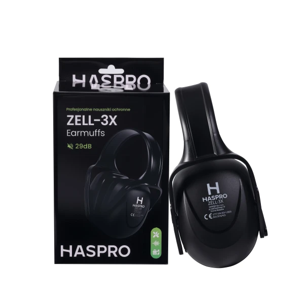 Haspro Chrániče sluchu ZELL-3X, SNR 29dB, čierne