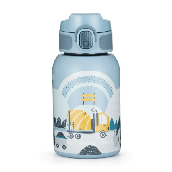 PETITE&MARS Fľaša nerezová termo so slamkou 350 ml Work Zone 12m+