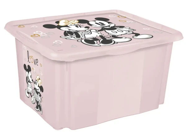 KEEEPER Úložný box s vekem "Minnie", Růžová