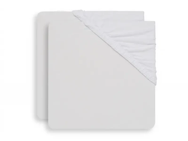 Jollein Prostěradlo napínací 40/50 x 80/90 cm 2 ks White