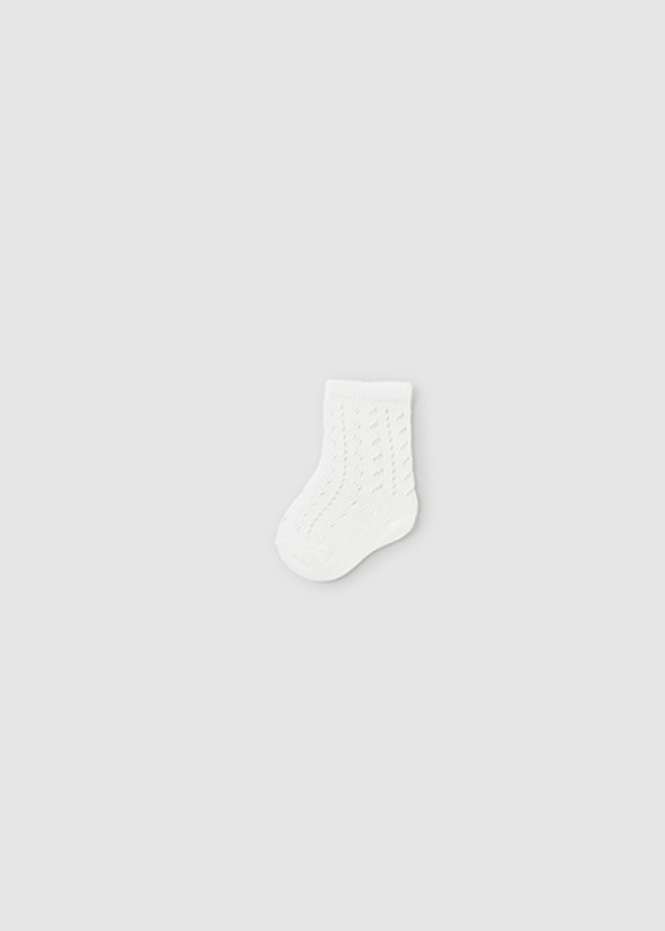 Mayoral Ponožky 2 páry Layette Boy White 3M