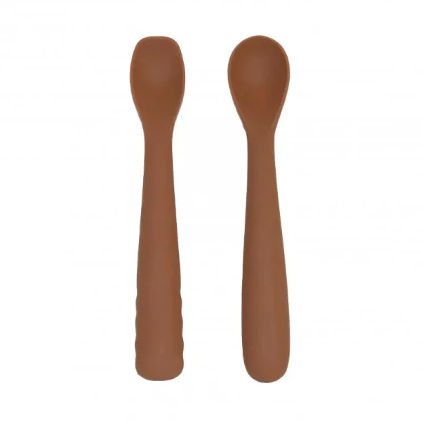 BO Jungle Silikonové lžičky B-Spoon Shape 2ks Terracotta