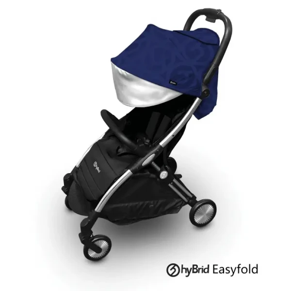 Hybrid Ezyfold kočárek Chrome Silver/ Navy 2023