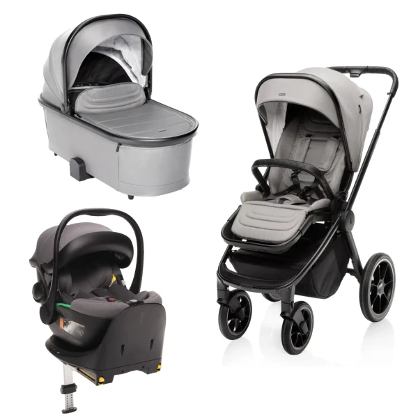 Zopa Set kočík Move Cross 3 + hlboká korba Move XL 3 + autosedačka XM podľa vlastného výberu + báza, Metal Grey