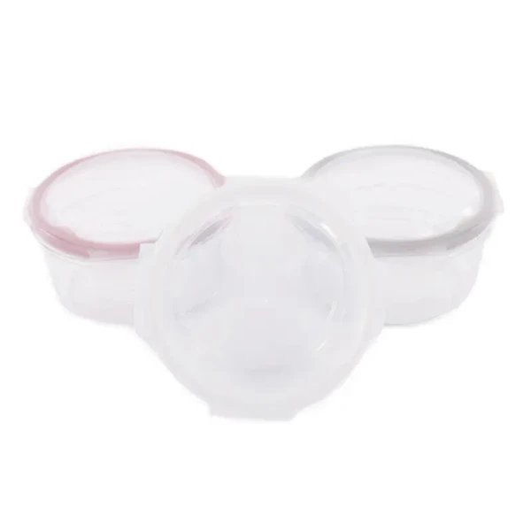 BO Jungle Skleněné misky s víčky B-Glass Bowls 280ml White/Grey/Pink