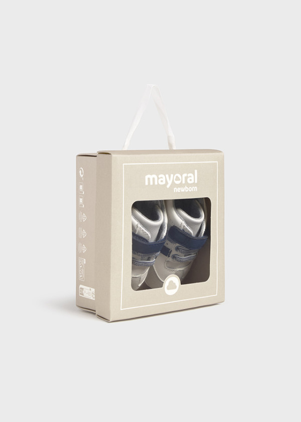Mayoral Dojčenské topánočky Layette Boy White-Rivier veľ. 19