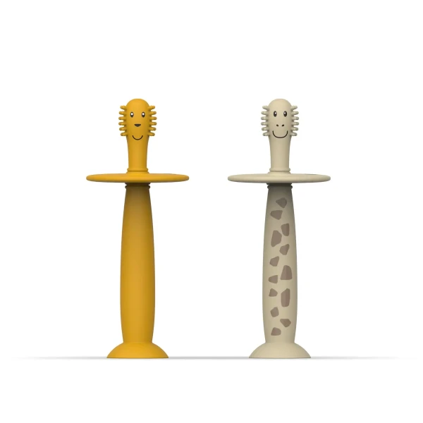 MATCHSTICK MONKEY TRÉNINGOVÁ ZUBNÁ KEFKA SO ZARÁŽKOU MATCHSTICK MONKEY – GIRAFFE AND LION