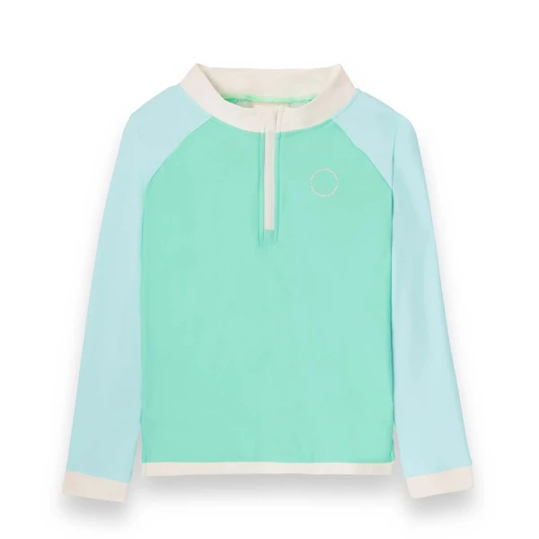 KiETLA ICONIK plavky s UV ochranou - tričko s dlhým rukávom - Blue Stripes 6-8 rokov