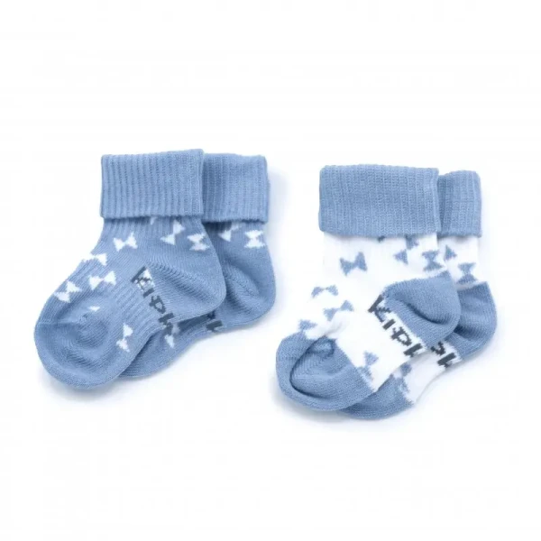 KipKep Dětské ponožky Stay-on-Socks 6-12m 2páry Party Blue