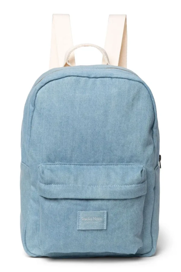 STUDIO NOOS - Denim Midi BACKPACK - batôžtek s predným vreckom Blue