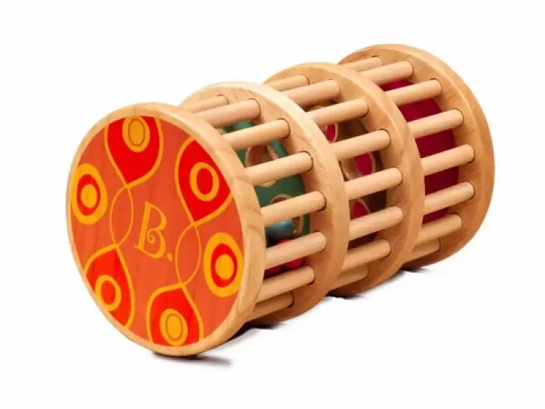 B-Toys Válec s kuličkami dřevěný Rain Rush