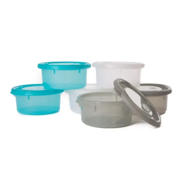 BO Jungle Misky s víčky Bowls Blue/White/Grey 300ml (6ks)