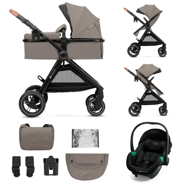 KINDERKRAFT Kočárek kombinovaný 3v1 Esme Pro Sand Beige