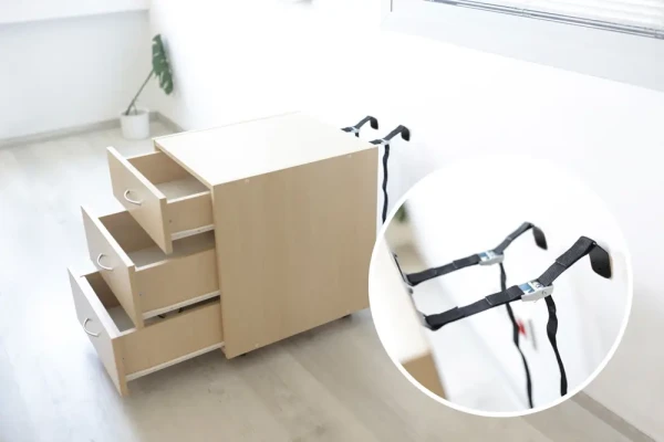 Zopa Popruhy proti pádu nábytku, black
