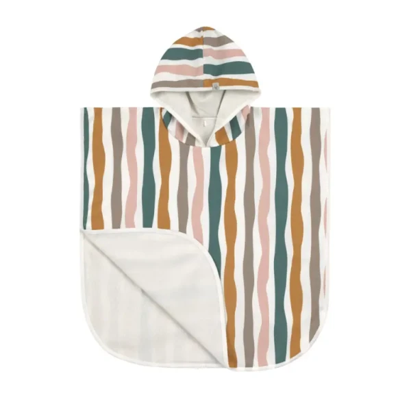 LÄSSIG Beach Poncho 2024 waves pink/nature