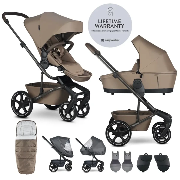 EASYWALKER Set XXL kočík kombinovaný Harvey NXT s príslušenstvom Mocha Brown