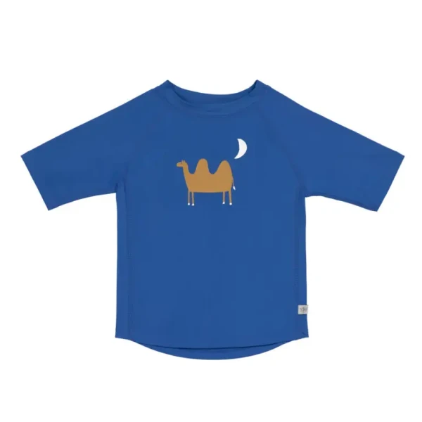 LÄSSIG Short Sleeve Rashguard 2024 camel blue 13-18 mon.