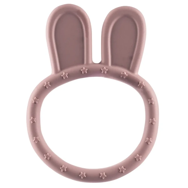 Zopa Silikónové hryzátko Rabbit, Old Pink