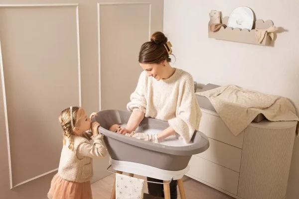 Bebe-Jou Sada vaničky Sense Chalk Brown a stojanu Sense White