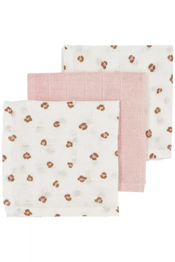Mušelínová plena-žínka 3-balení - Mini panther soft pink
