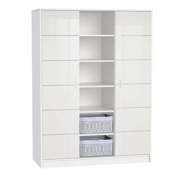 Skříň třídílná Faktum Alda Ice Glossy
