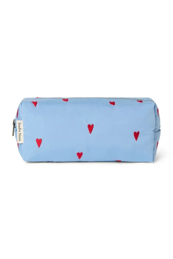 STUDIO NOOS - Puffy POUCH - kabelka Light Blue Hearts