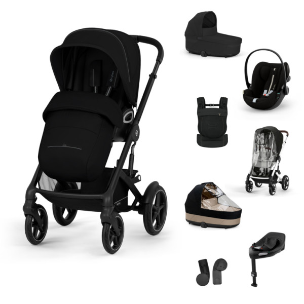 CYBEX TALOS S LUX S BUNDLE SET XL + nosič AMYA 2026 Moon Black - black rám