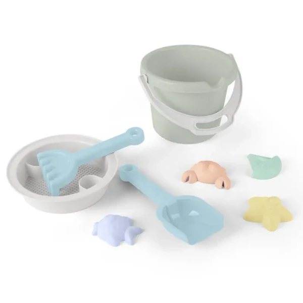 DANTOY Hračky na písek - bábovičky - 8ks Pastel Blue 24m+