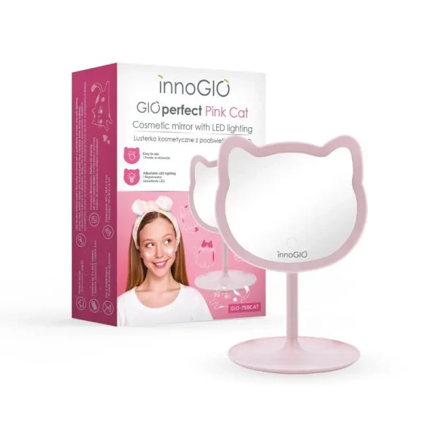 innoGIO Kosmetické zrcátko GIOperfect Pink Cat