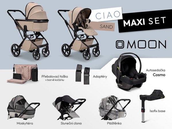 MOON Kombinovaný kočík CIAO MAXI set - Sand