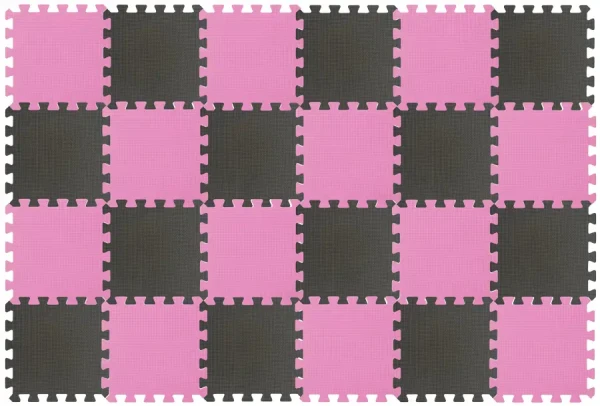 Rialto Baby Hracia podložka puzzle Pink Gray 180x120cm