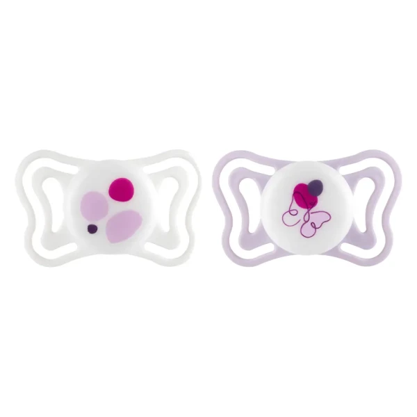 CHICCO Cumlíky Physioforma Light silikónové ortodontické ružové 2-6m, 2 ks