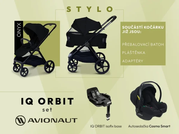MOON Kombinovaný kočík STYLO MAXI Orbit set - ONYX
