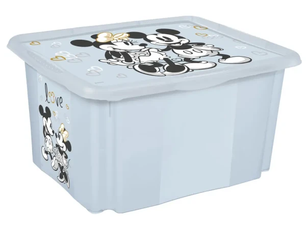 KEEEPER Úložný box s vekem velký "Mickey", Modrá II