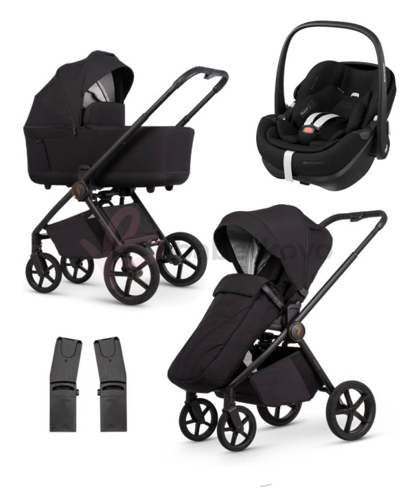 VENICCI CLARO 2 Noir + Autosedačka Maxi-Cosi Pebble 360 Pro2