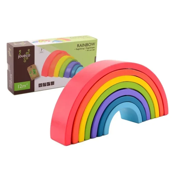 Jouéco Dřevěná duha Rainbow 7ks 12m+