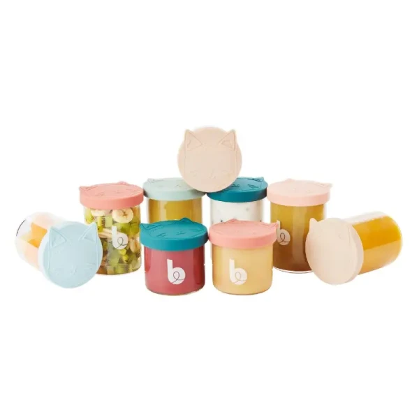 BabyMoov Skleněné misky s víčky ISY BOWLS 6x 250ml + 3x 120ml