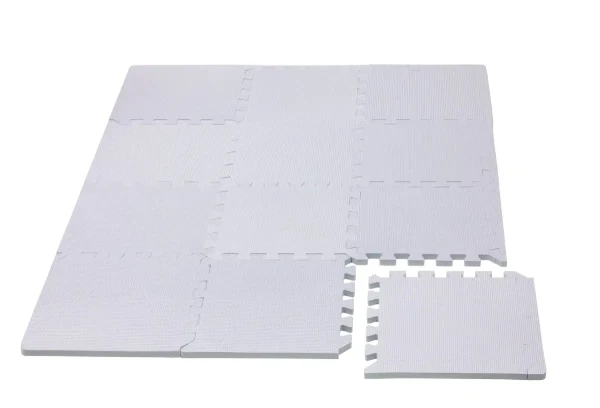 Rialto Baby Hracia podložka puzzle s okrajom Silver 92 x 122 cm